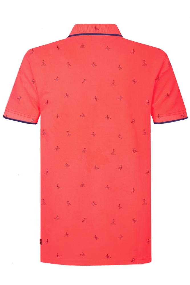POLO MET ALLOVER PRINT M 1050 POL106 3099 Fiery Coral